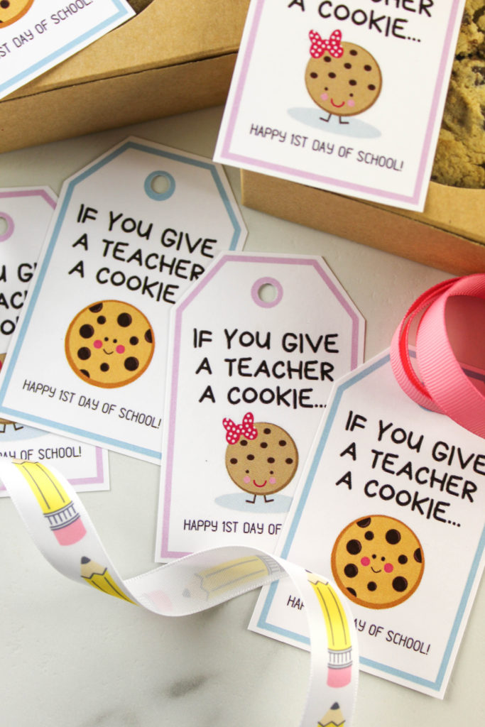 If You Give a Teacher a Cookie Free Printable Gift Tags