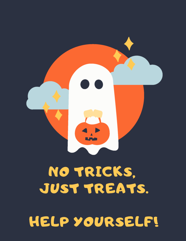 FREE Halloween Candy Bowl Printable Sign: Trick or Treat Yourself!