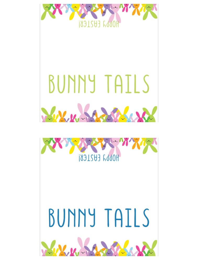 Bunny Tails Printable Treat Bag Topper | Baking You Happier