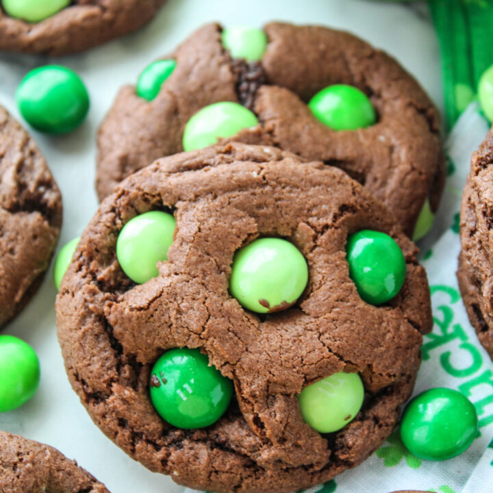Mint Chocolate Cake Mix Cookies