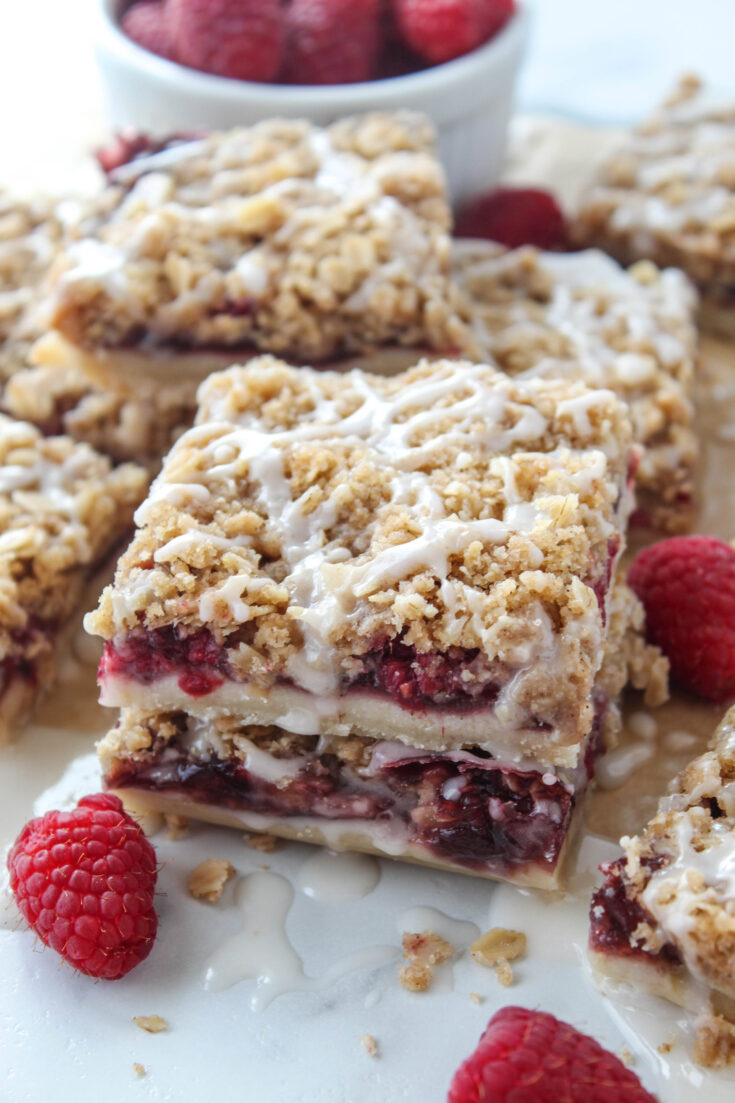 Raspberry Streusel Shortbread Bars