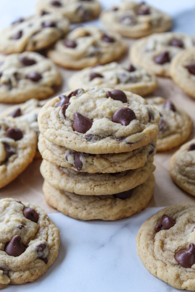 Homemade soft chocolate chip cookies