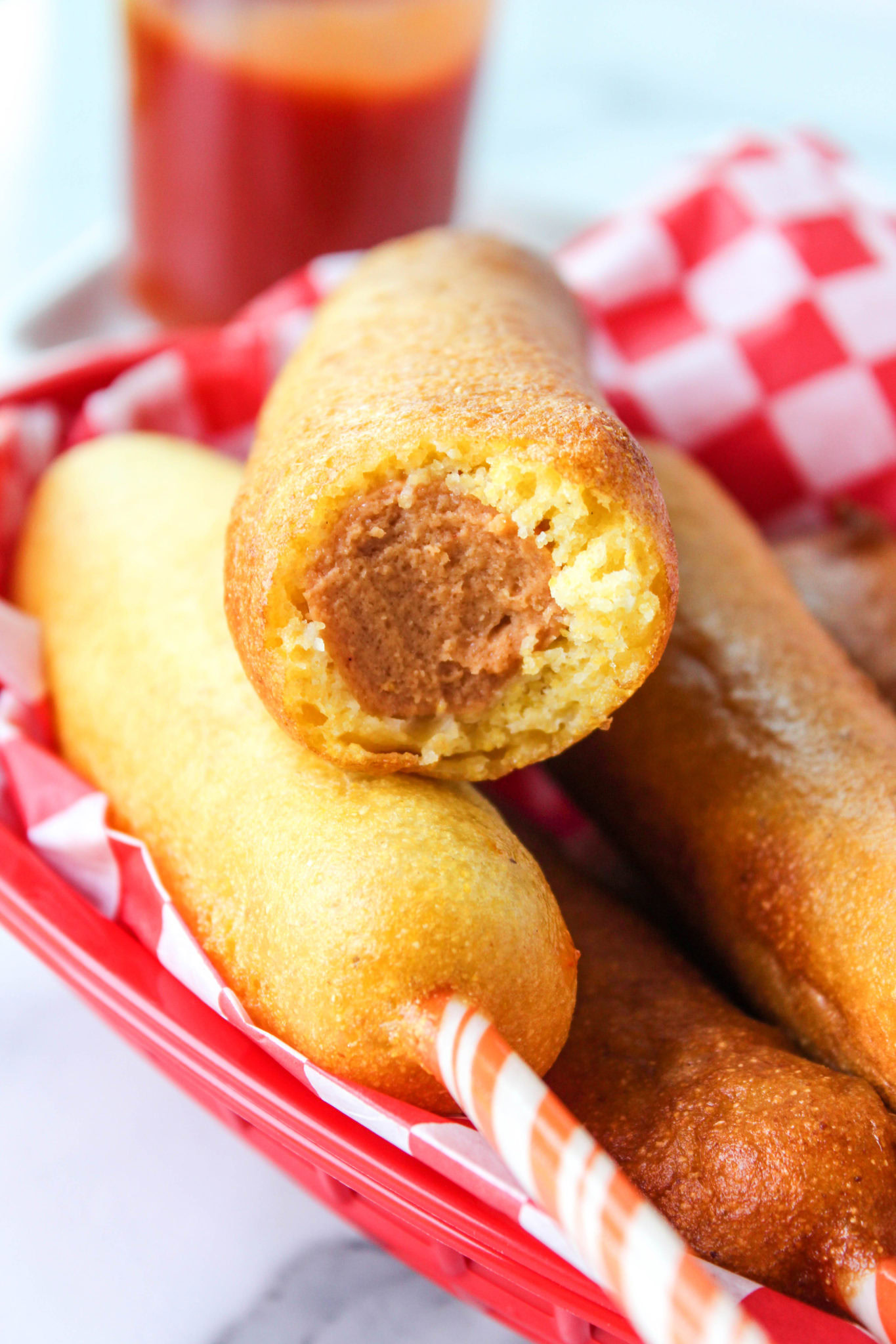 Homemade Corn Dogs Baking You Happier
