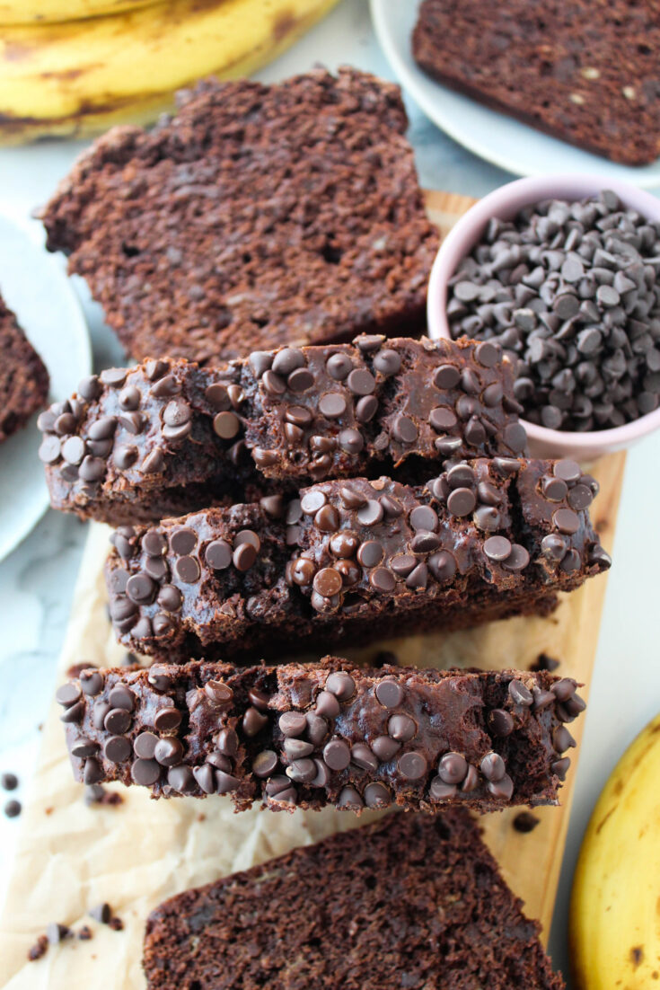 Vegan Chocolate Banana Bread