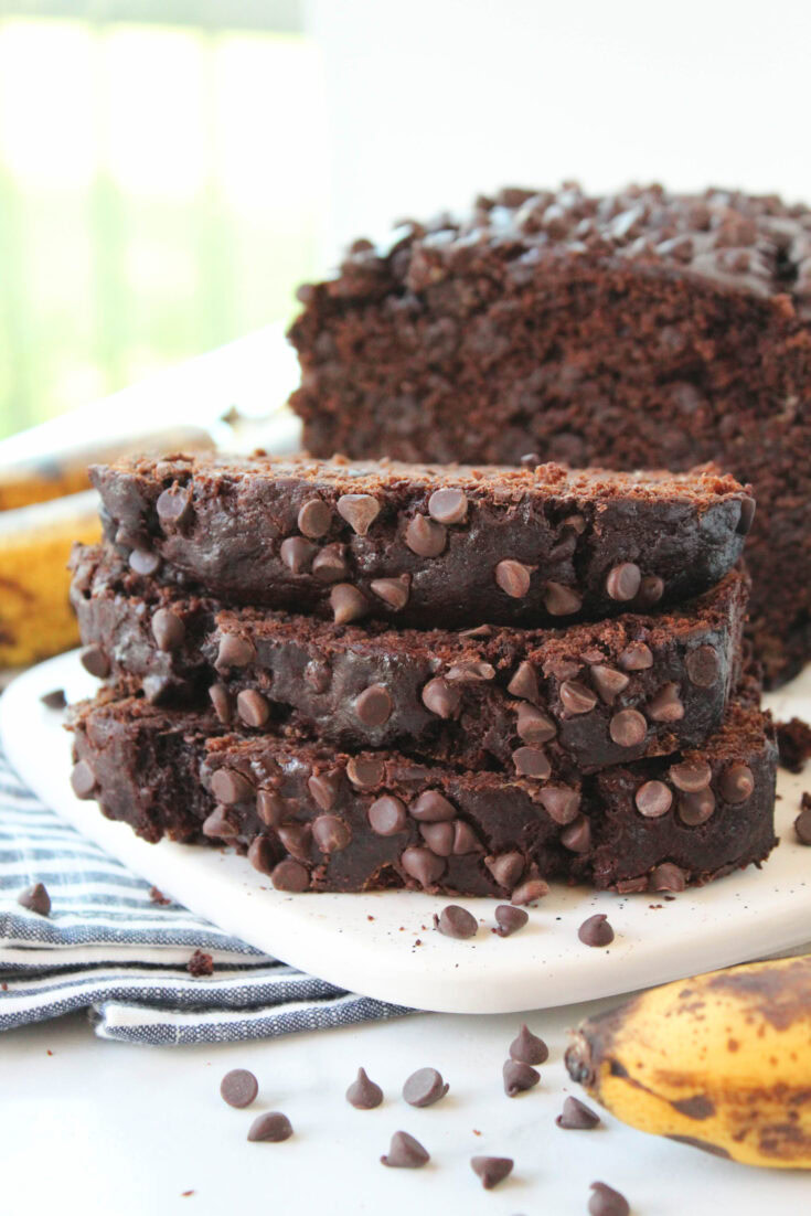 Vegan Chocolate Banana Bread