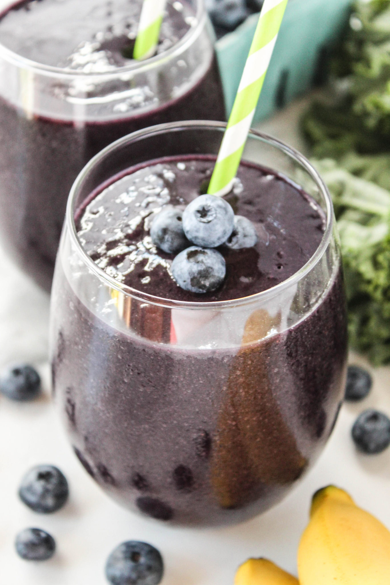 Blueberry Kale Smoothie Baking You Happier