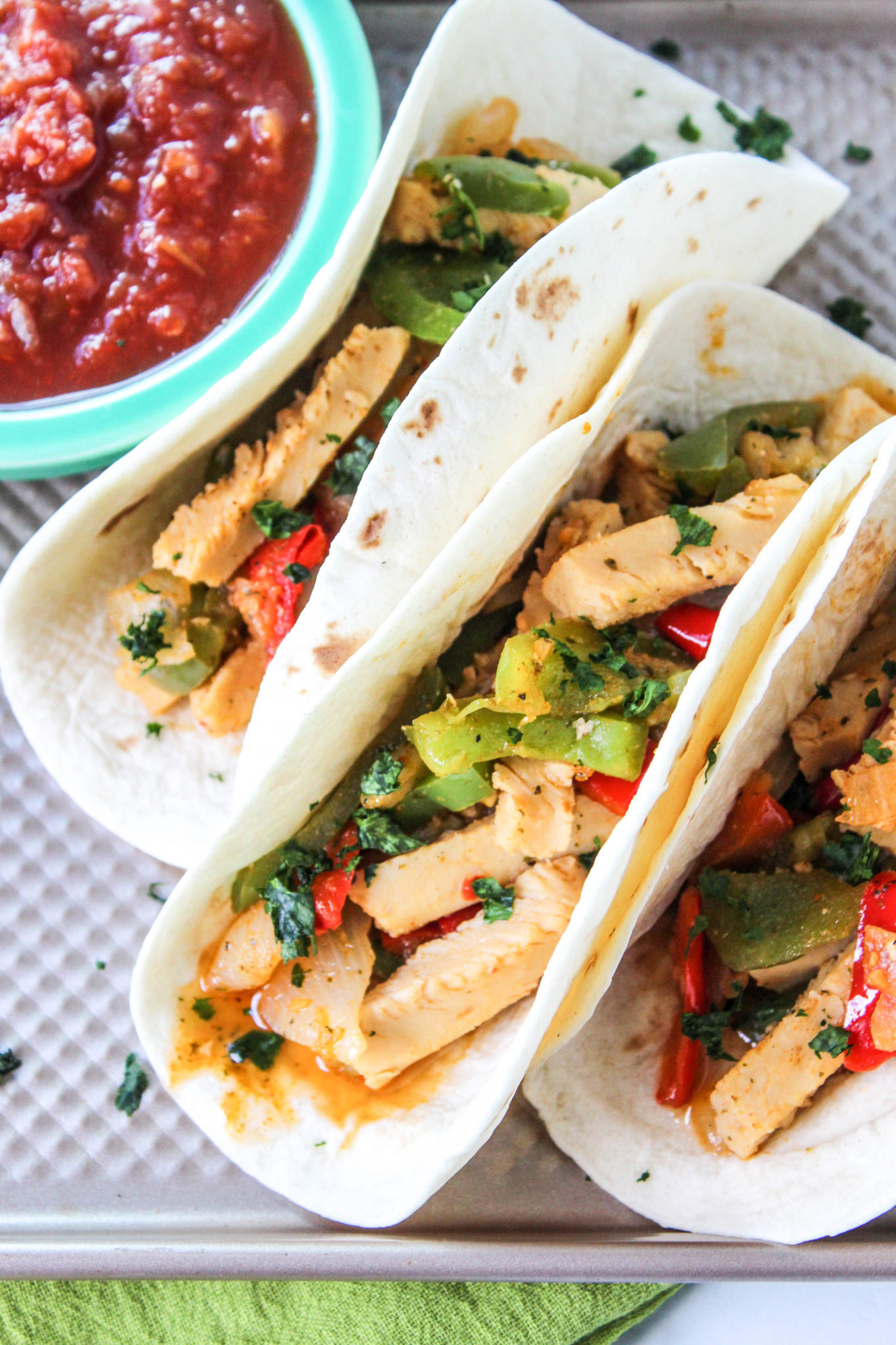 Vegetarian Fajitas Baking You Happier