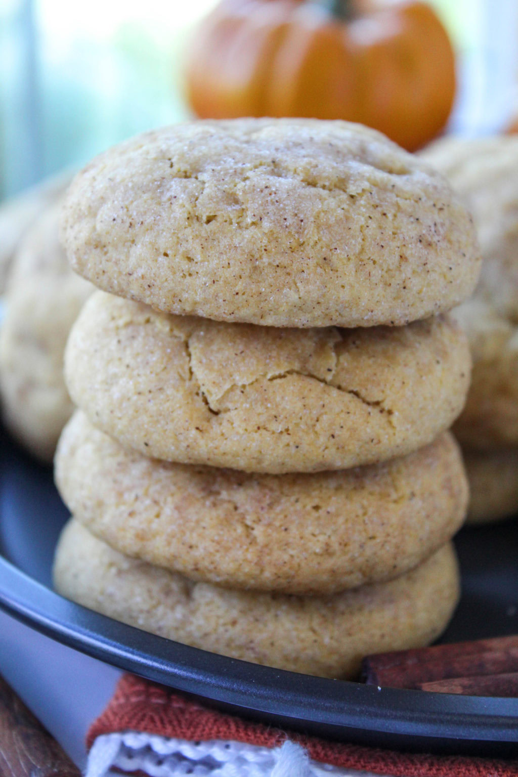 Pumpkin Cheesecake Snickerdoodles | Baking You Happier