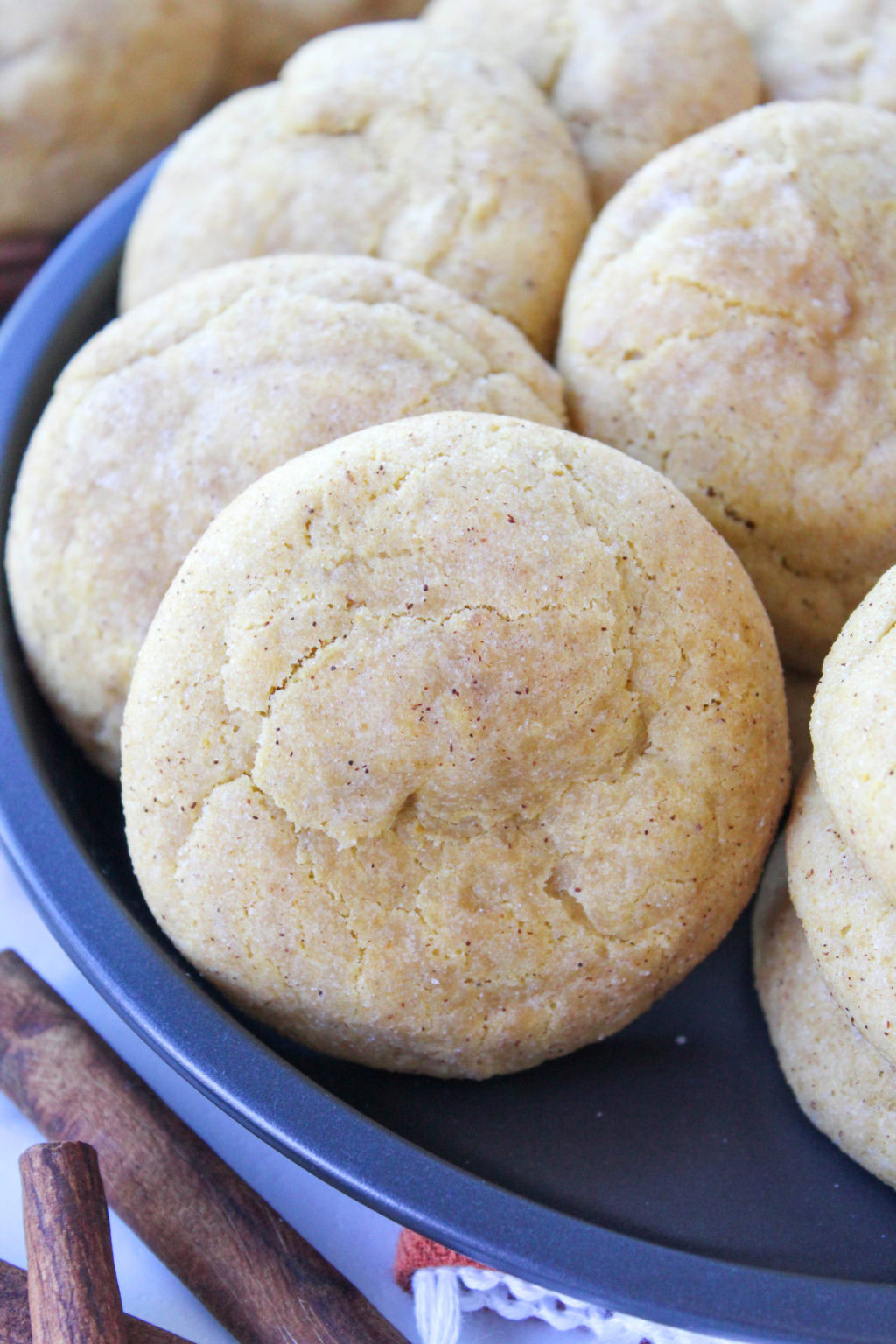 Pumpkin Cheesecake Snickerdoodles | Baking You Happier