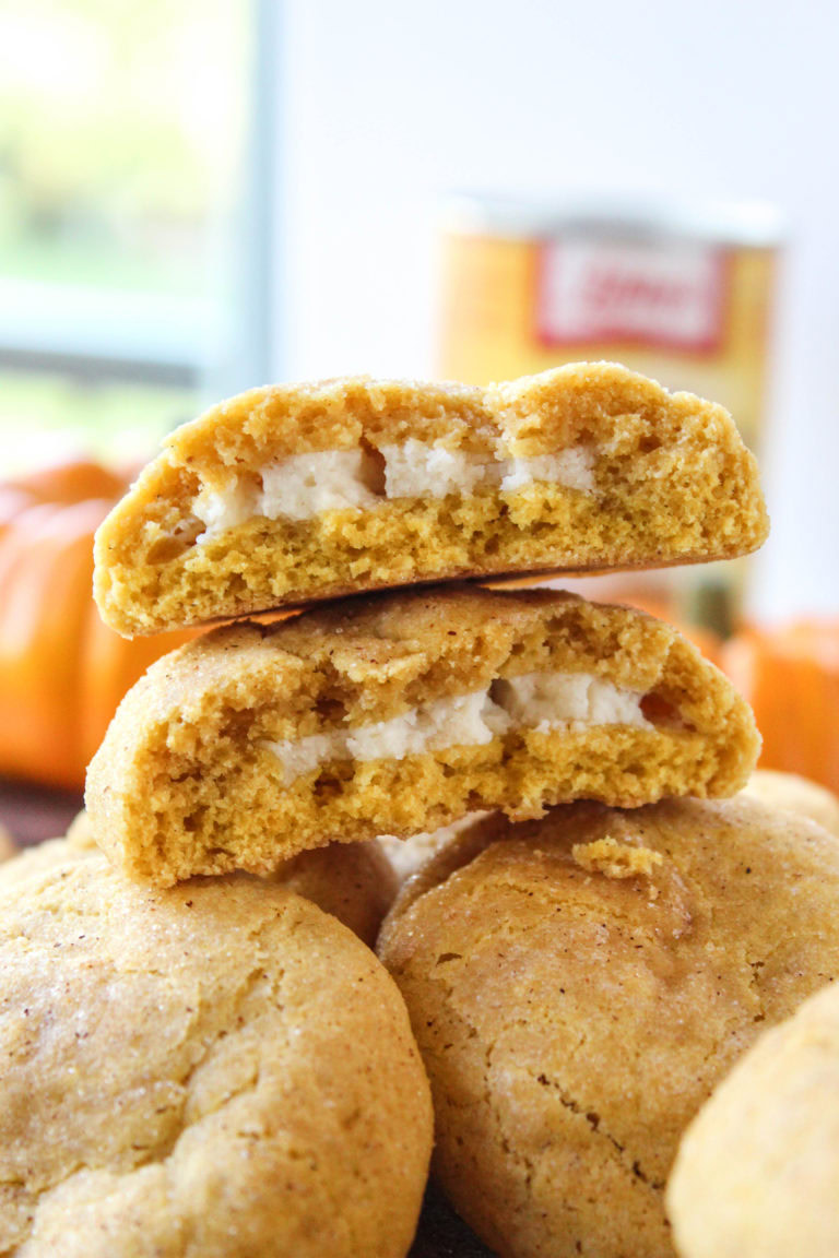 Pumpkin Cheesecake Snickerdoodles | Baking You Happier