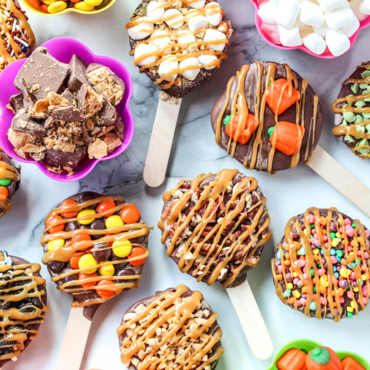 Chocolate Caramel Candied Apple Pops