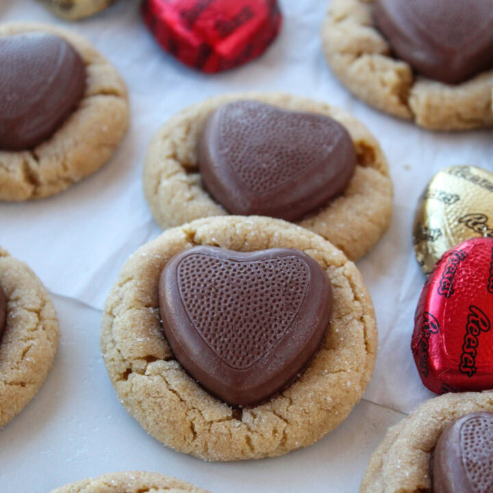 Valentine Peanut Butter Blossoms