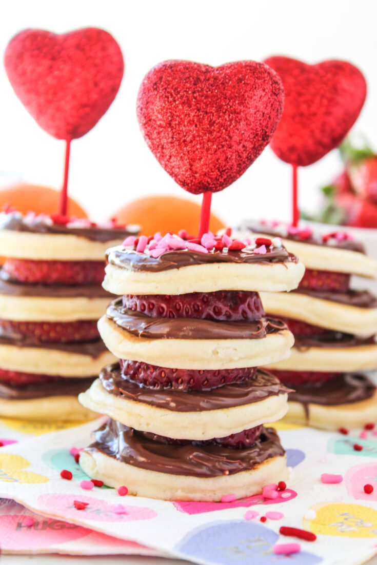 Valentine Mini-Pancake Stacks