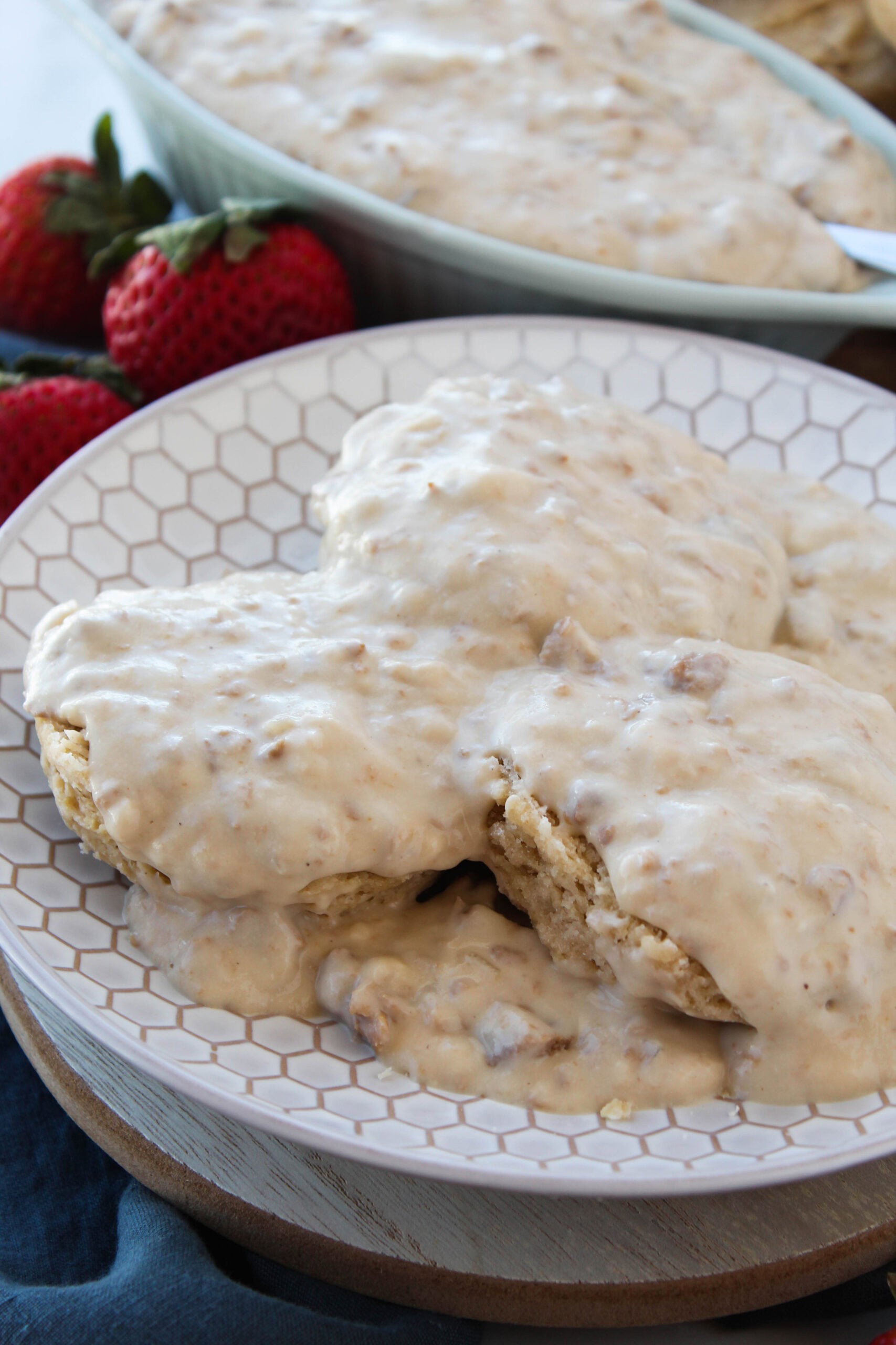 Vegetarian Biscuits and Gravy Baking You Happier