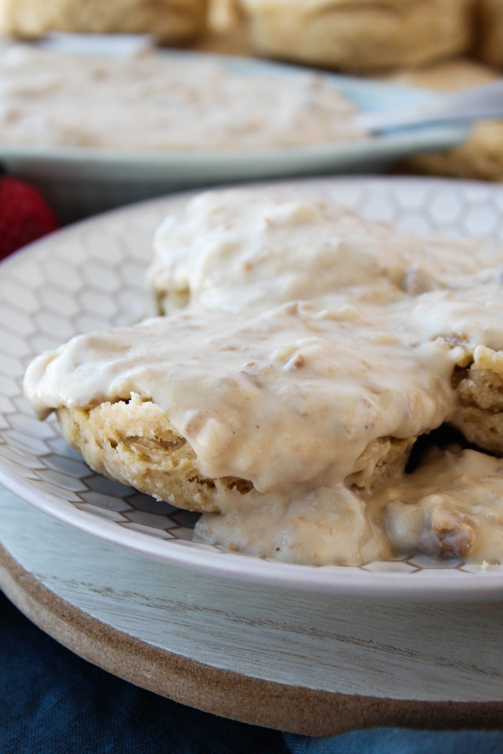 Vegetarian Biscuits and Gravy Baking You Happier
