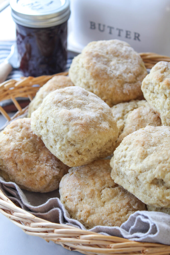 Homemade fluffy biscuits fresh from the oven