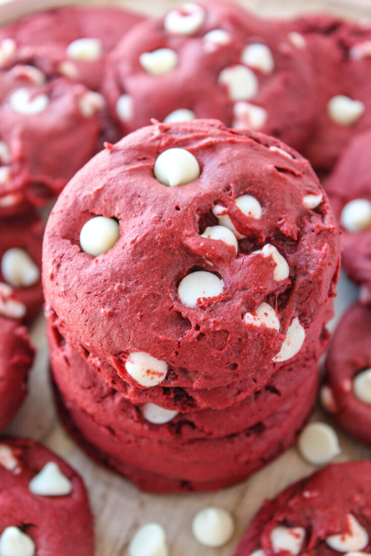 Red Velvet Cake Mix Cookies