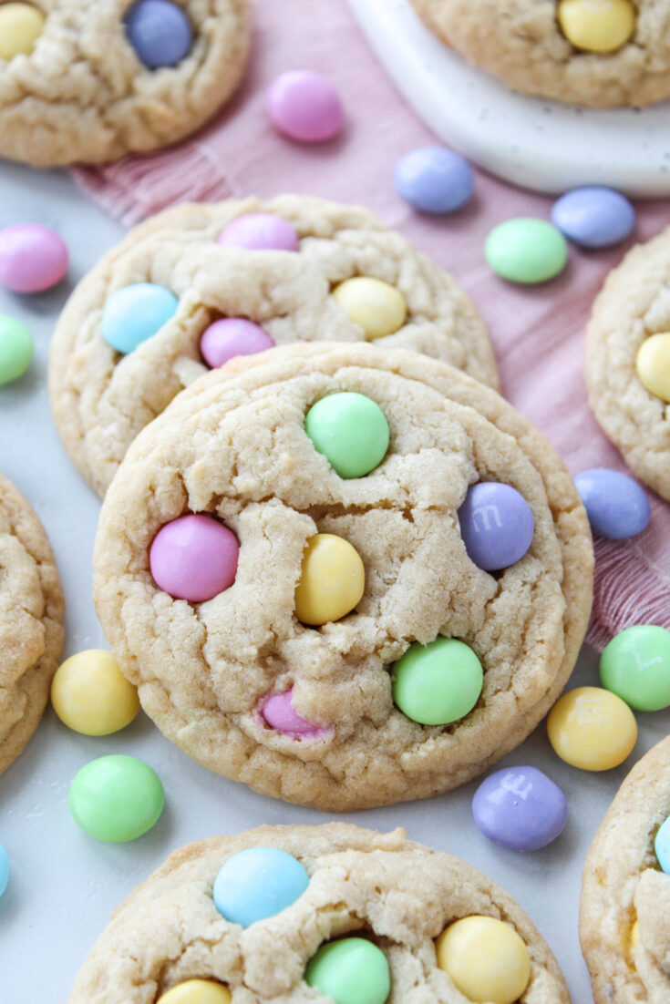 Soft & Chewy M&M Easter Cookies