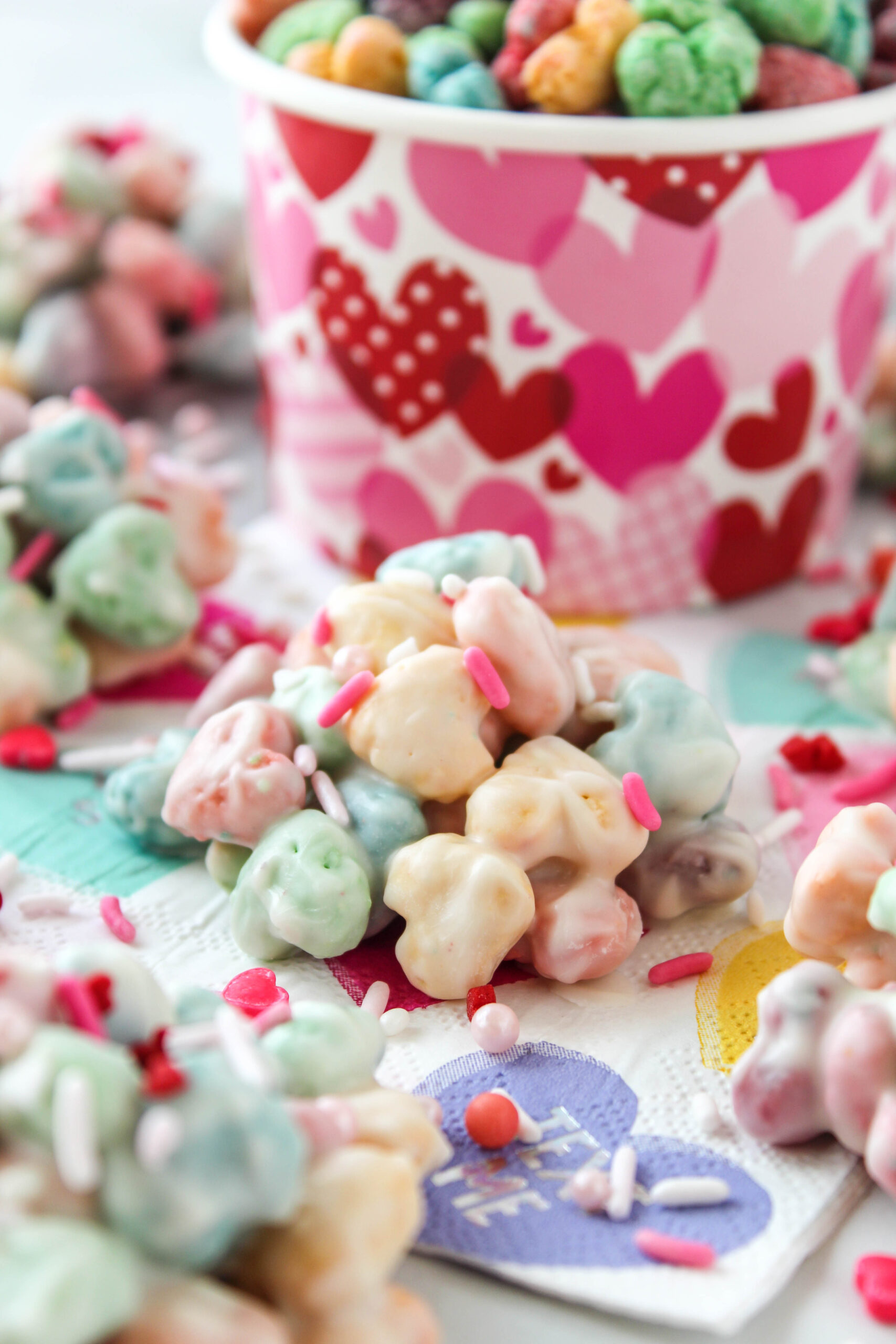 Froot Loops Sweetheart Cereal Treats - Baking You Happier