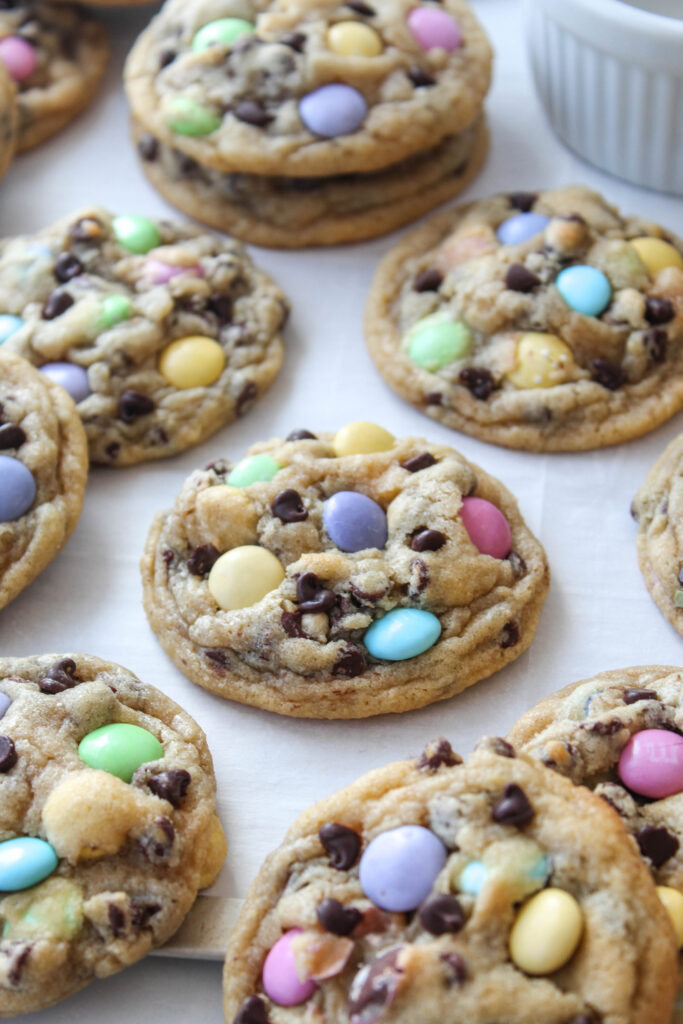 Easter M&M Chocolate Chip Cookies