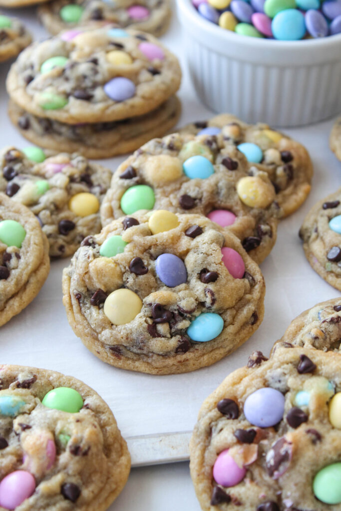 Easter M&M Chocolate Chip Cookies