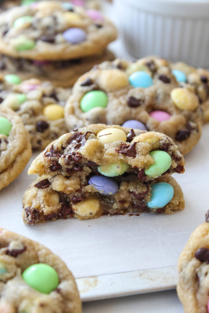 Easter M&M Chocolate Chip Cookies