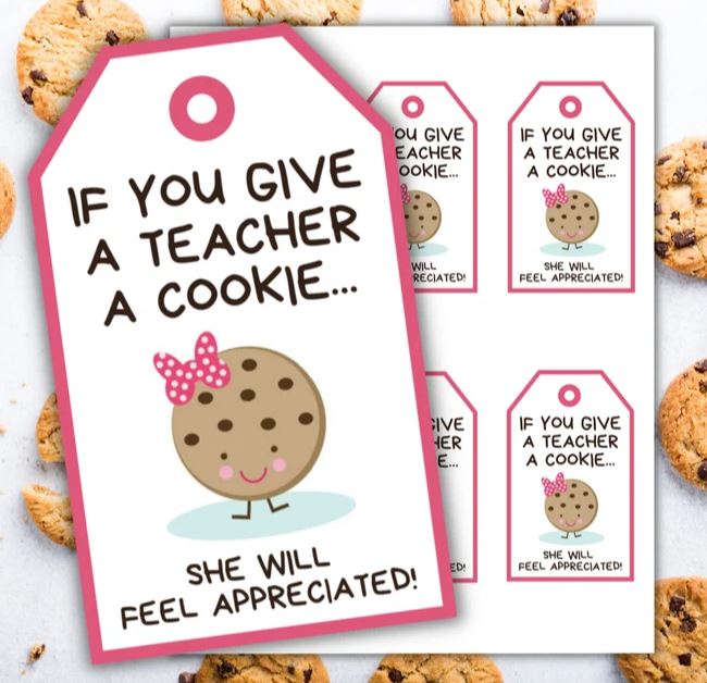 Cookie Baking Supplies Teacher Gift + Printable Tag - Mama Cheaps®