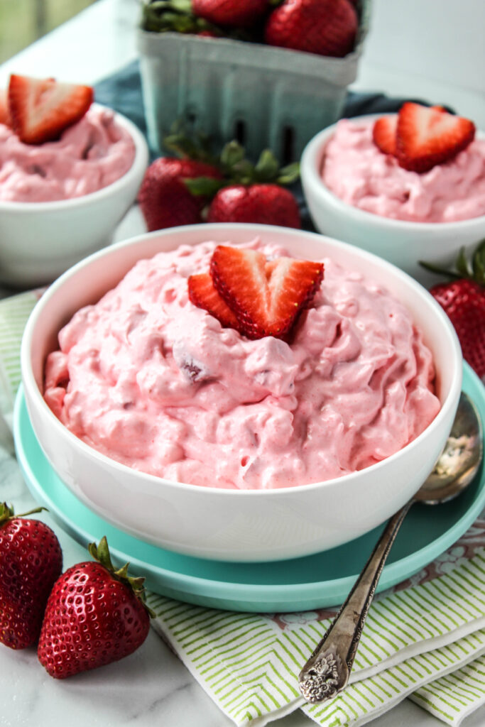 Strawberry Fluff Salad | Baking You Happier