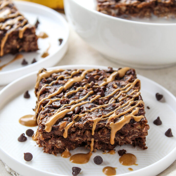 Peanut Butter Brownie Baked Oatmeal