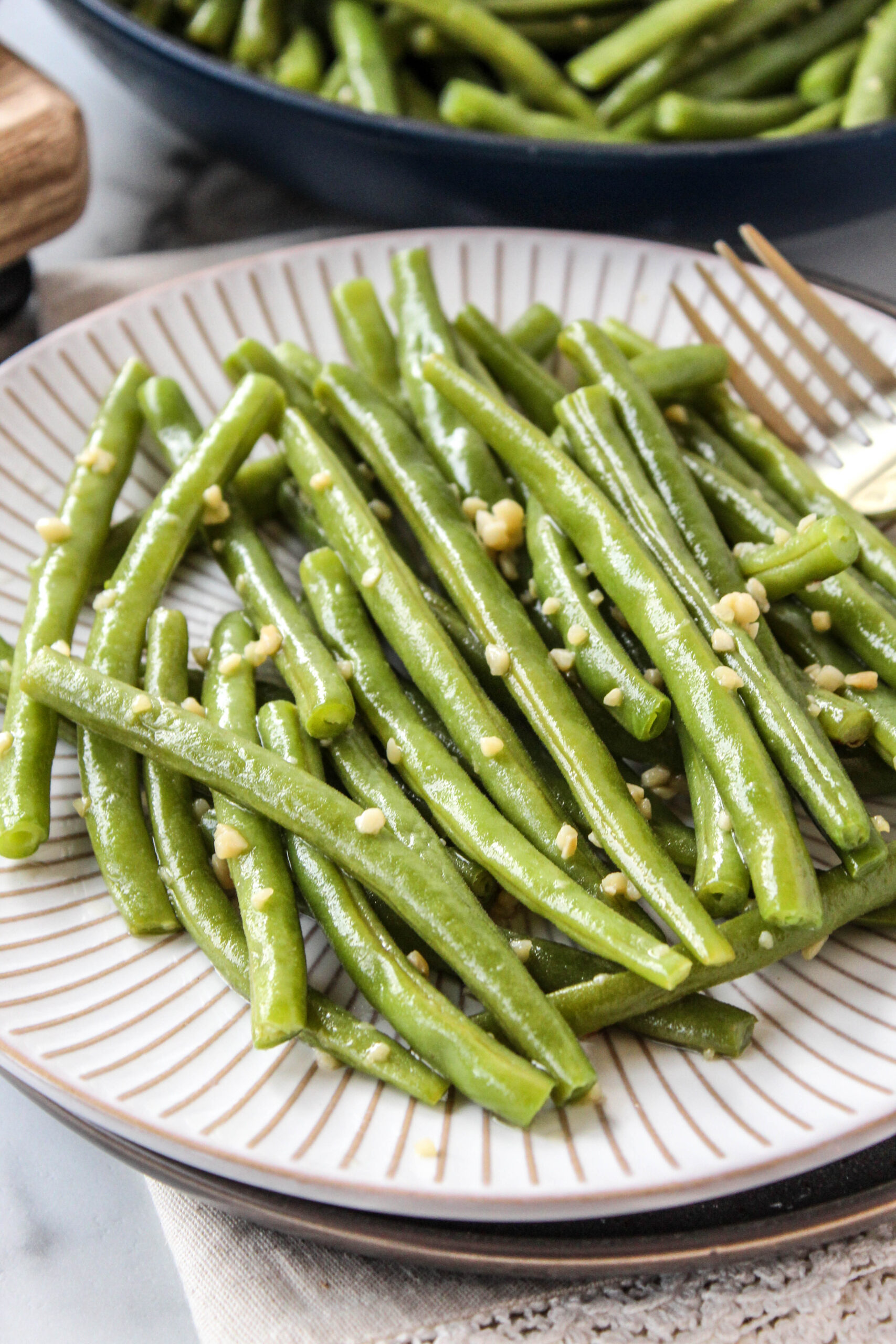 Buttery Garlic Green Beans - Baking You Happier