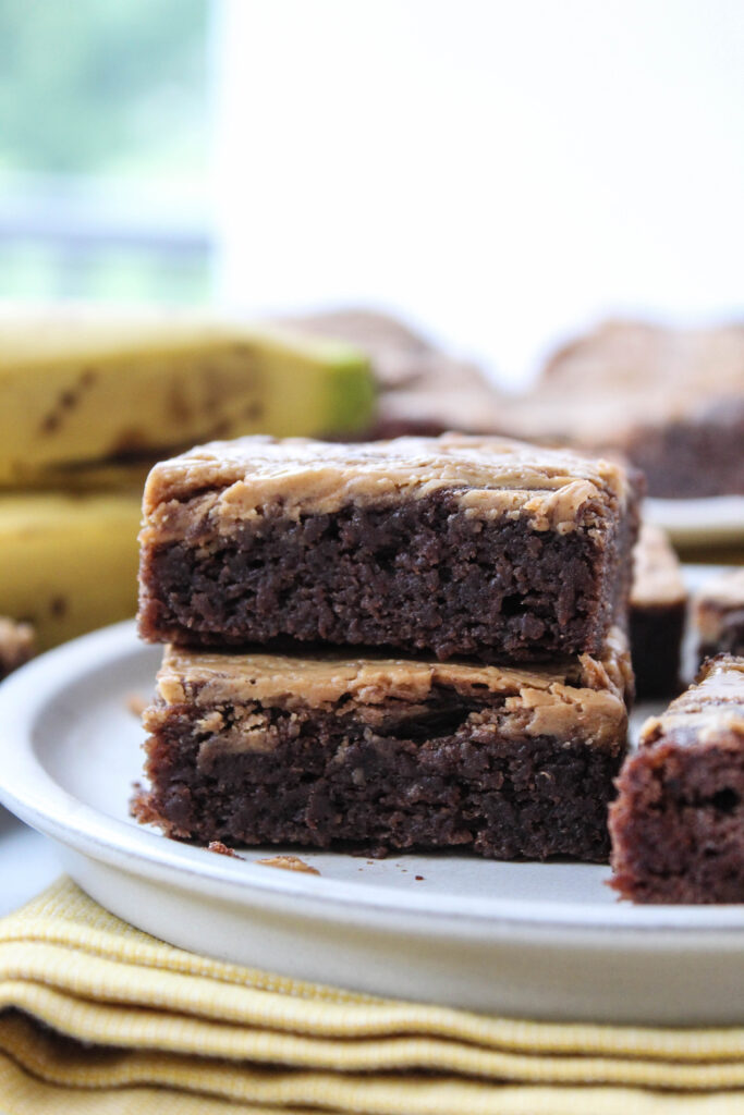 Vegan Peanut Butter Banana Brownies