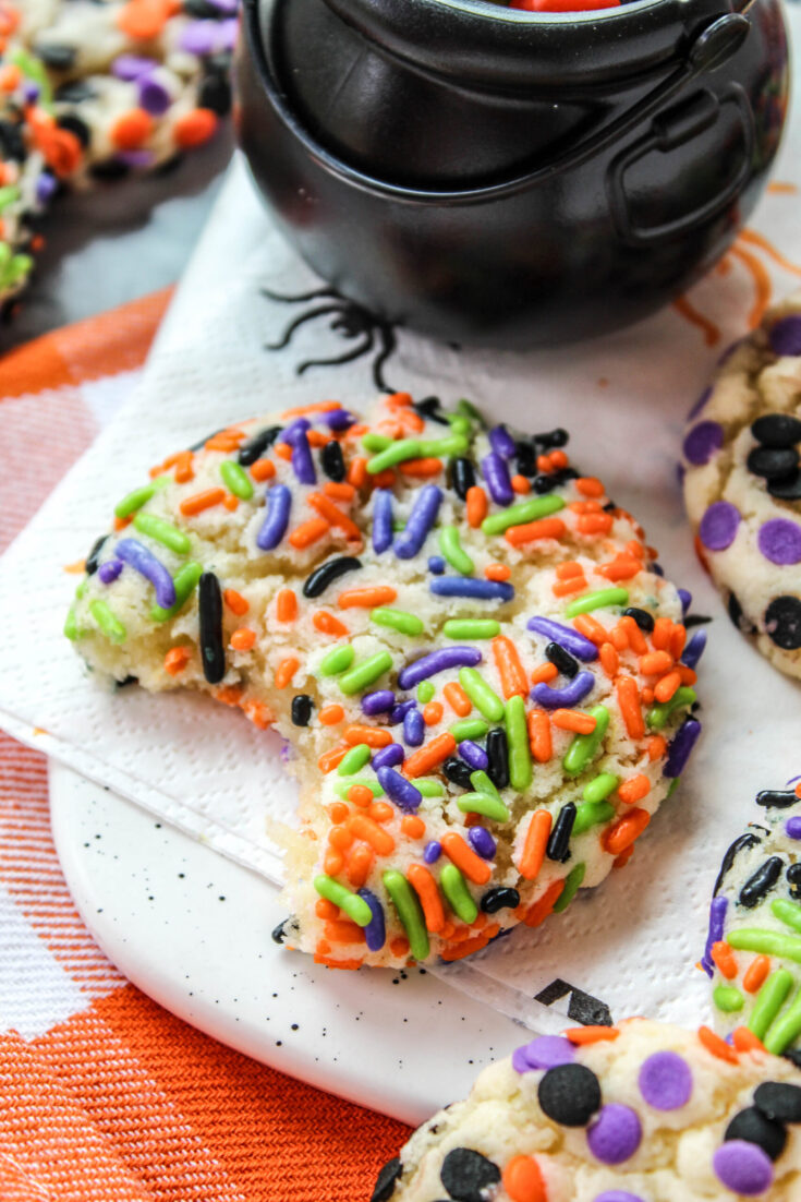 Halloween Sprinkle Cake Mix Cookies