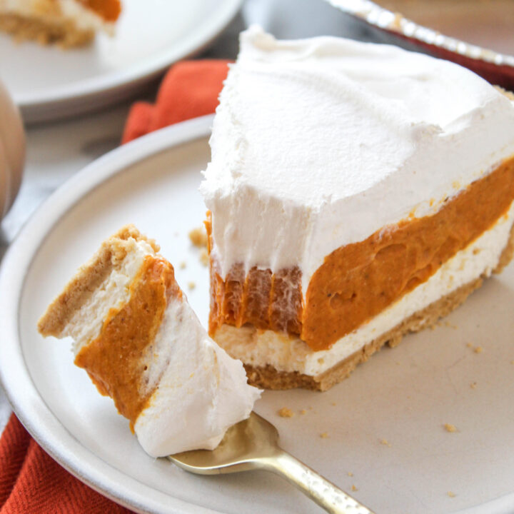 No Bake Triple Layer Pumpkin Pie