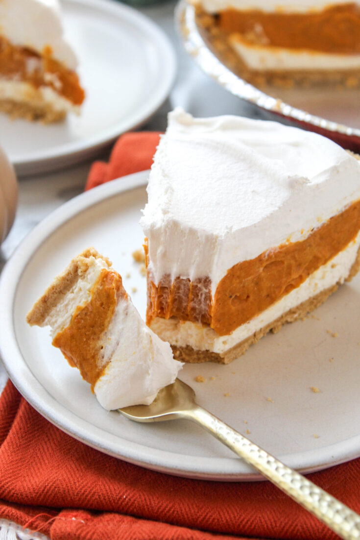 No Bake Triple Layer Pumpkin Pie