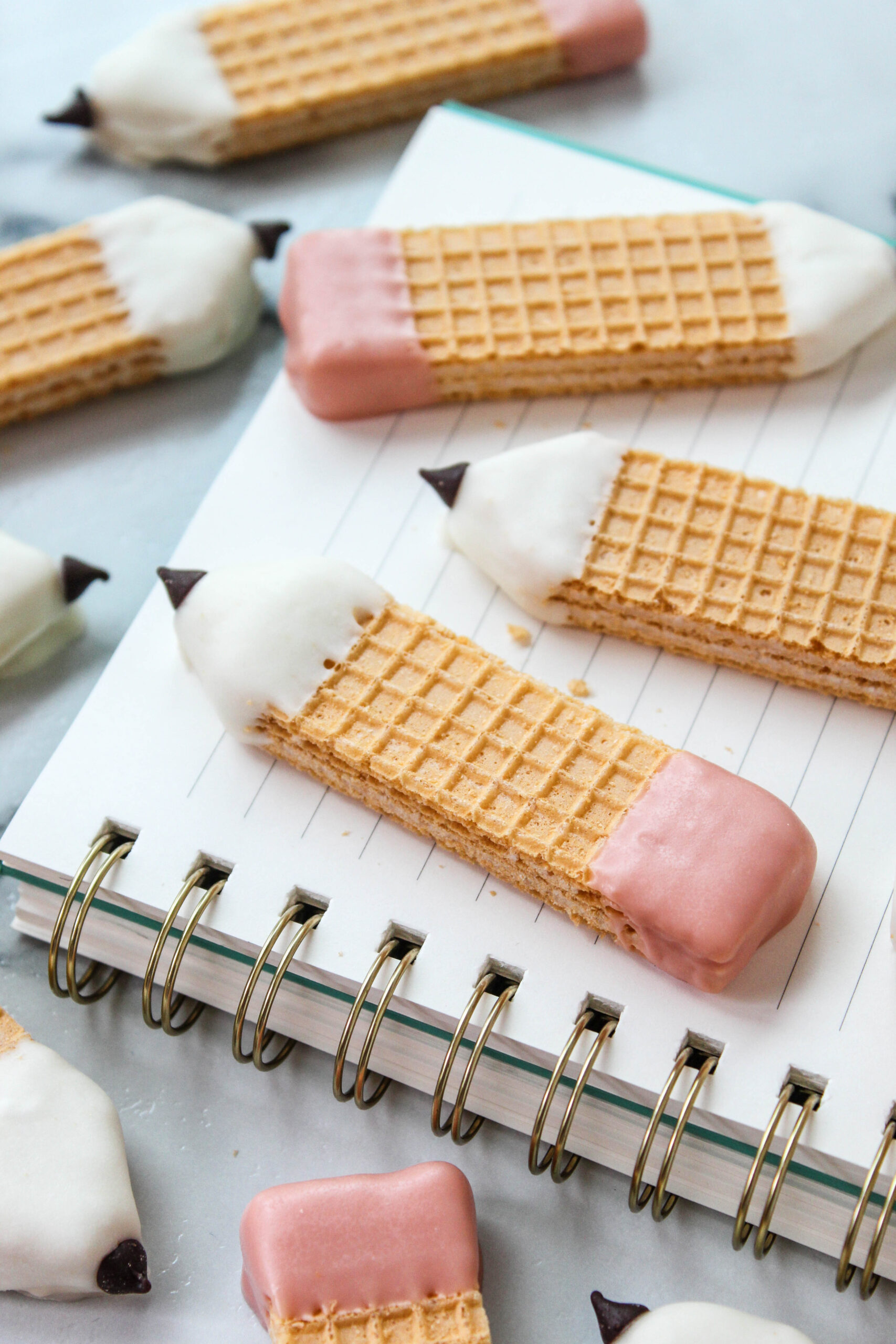 Back to School Pencil Wafer Cookies Baking You Happier
