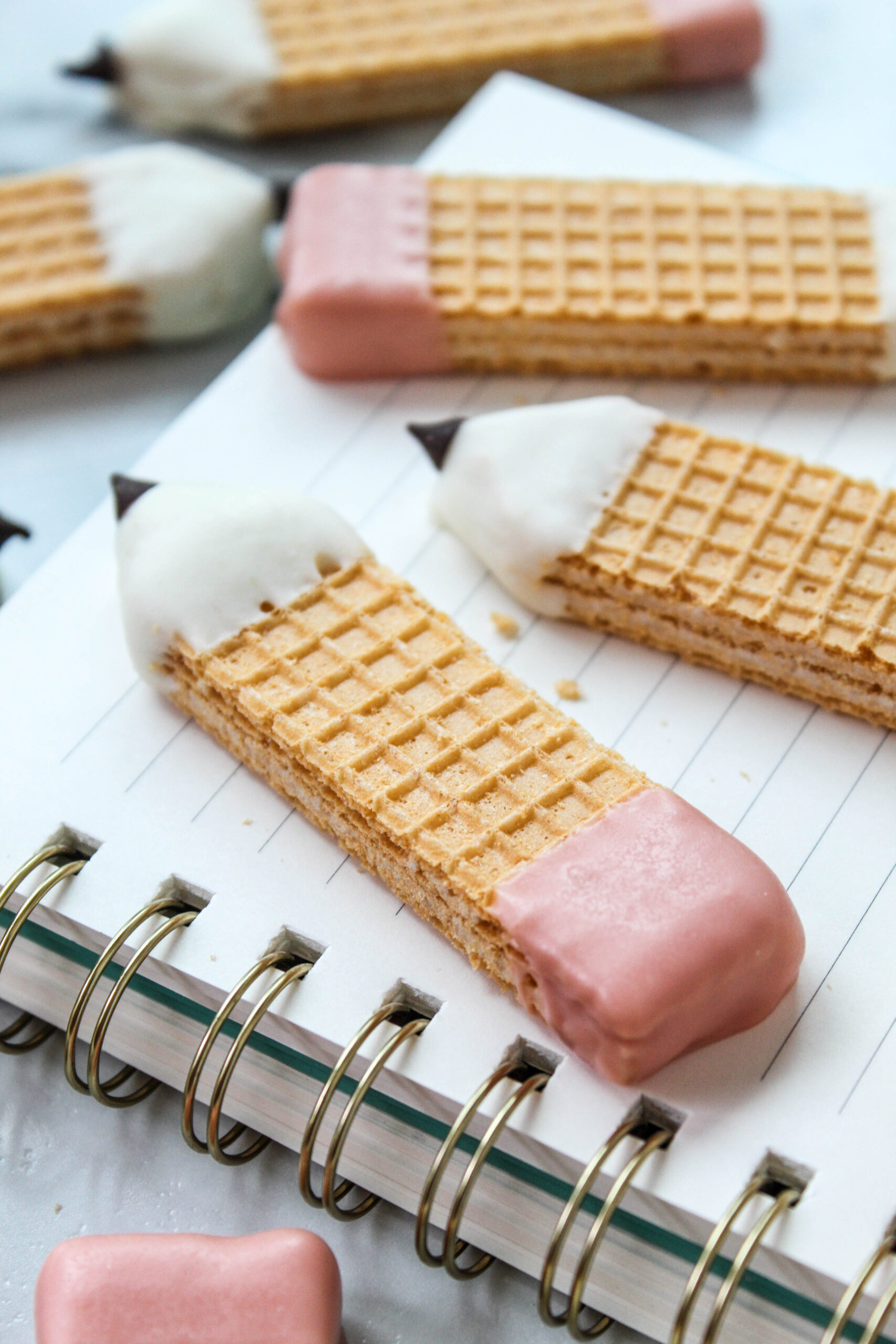 Back to School Pencil Wafer Cookies Baking You Happier