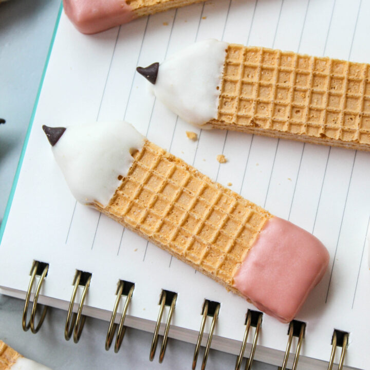 Back to School Pencil Wafer Cookies