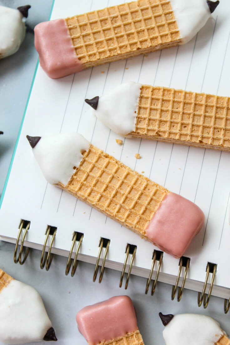 Back to School Pencil Wafer Cookies