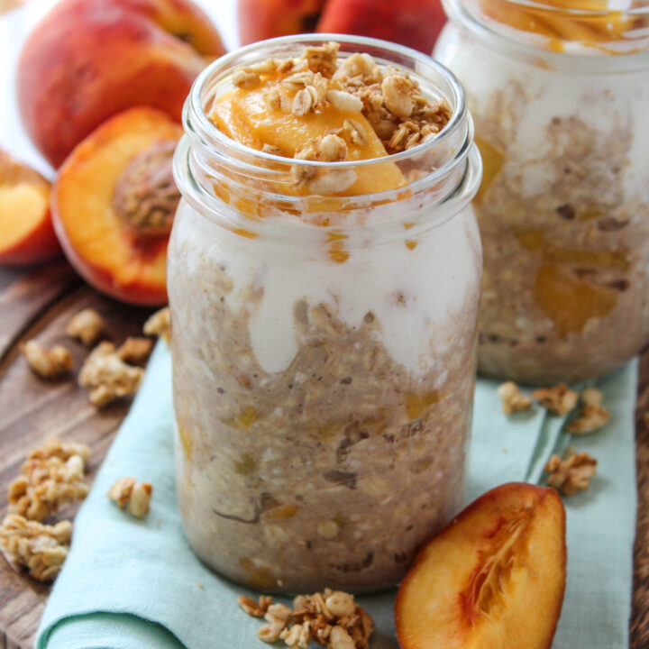 Peach Crisp Overnight Oats