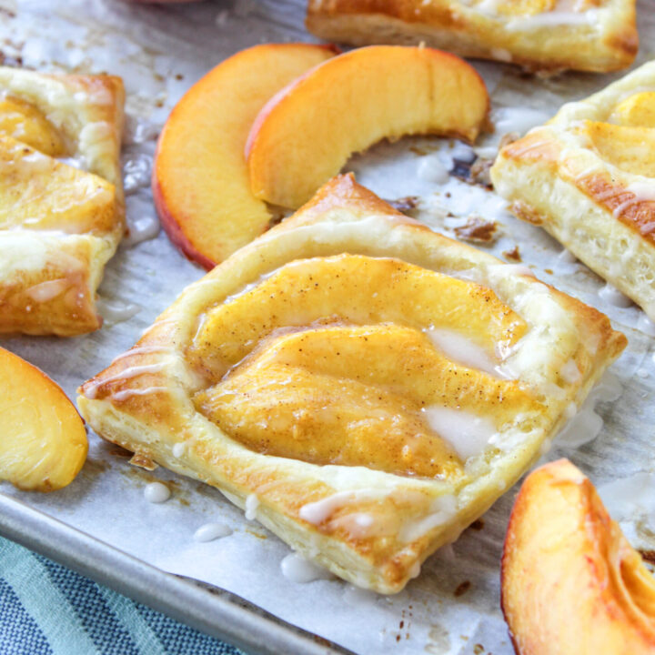 Peach Puff Pastry Tart