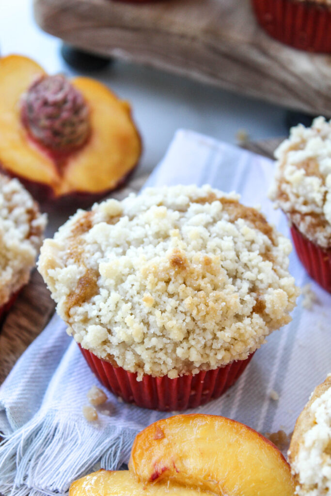 Peach Cobbler Muffins