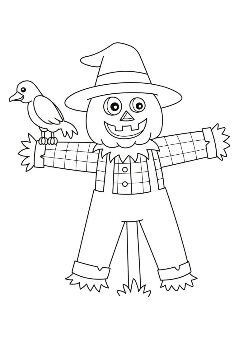 Free Printable Halloween Coloring - Black And White Graphic Halloween Coloring Pages A4 Document 1 768x1086 