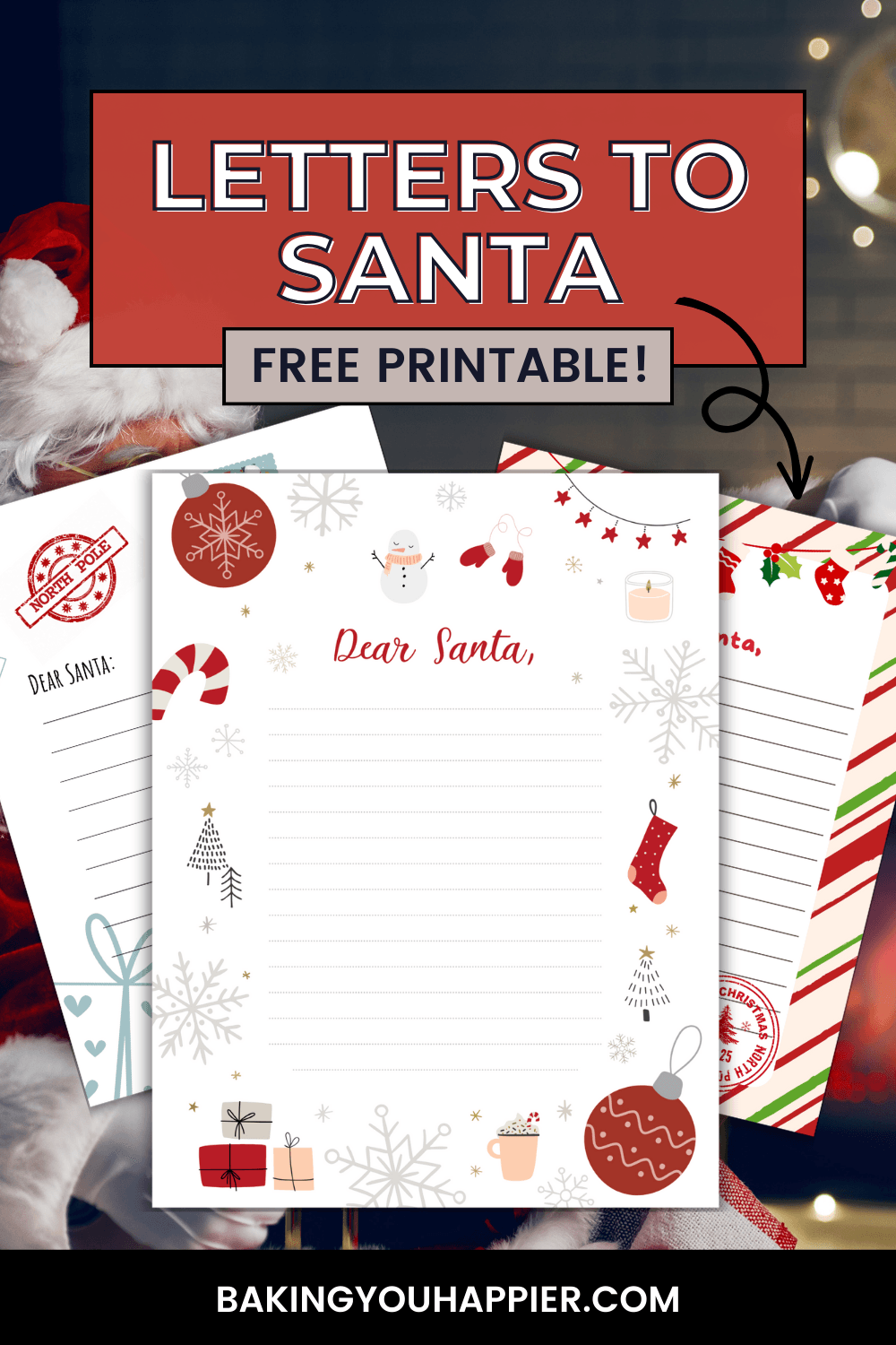 Free Printable Letters to Santa | Baking You Happier