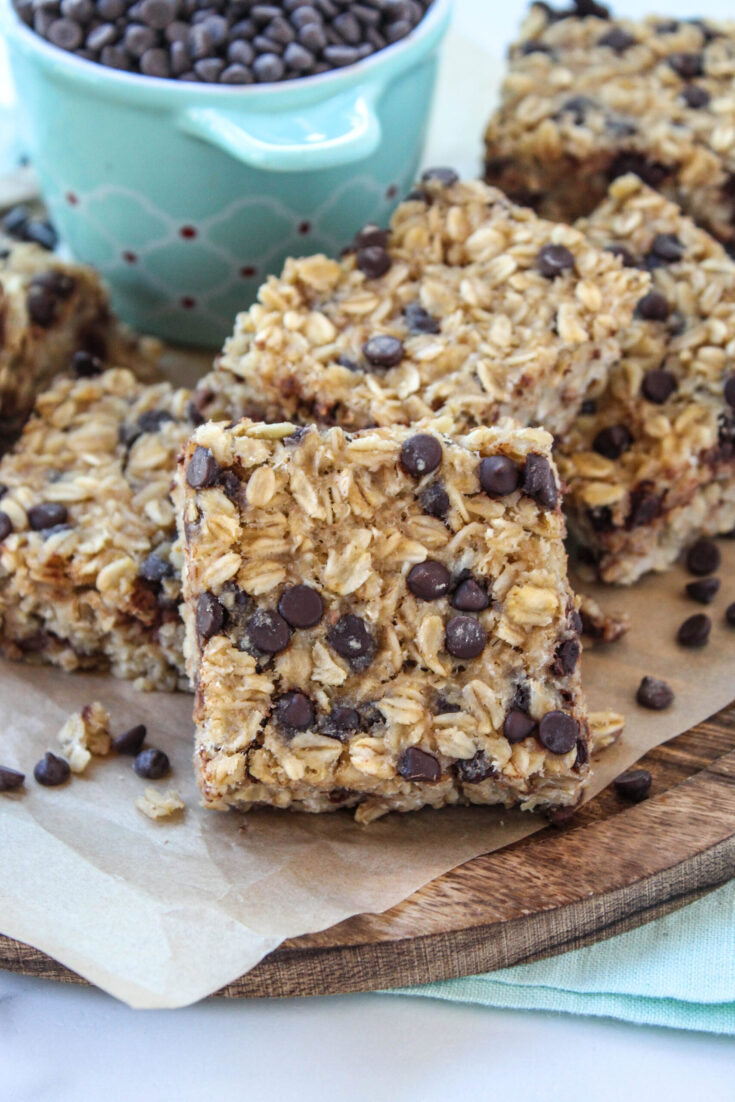 Easy Chocolate Chip Oatmeal Breakfast Squares