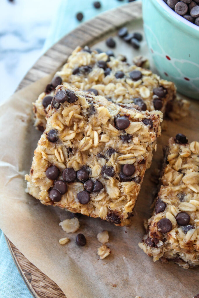 Easy Chocolate Chip Oatmeal Breakfast Squares
