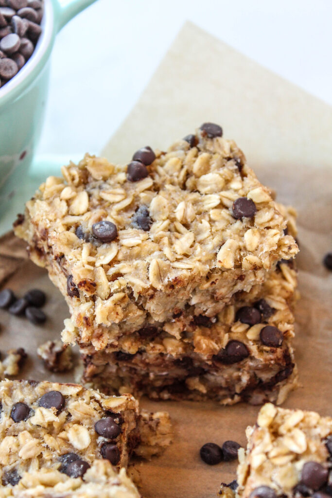 Easy Chocolate Chip Oatmeal Breakfast Squares