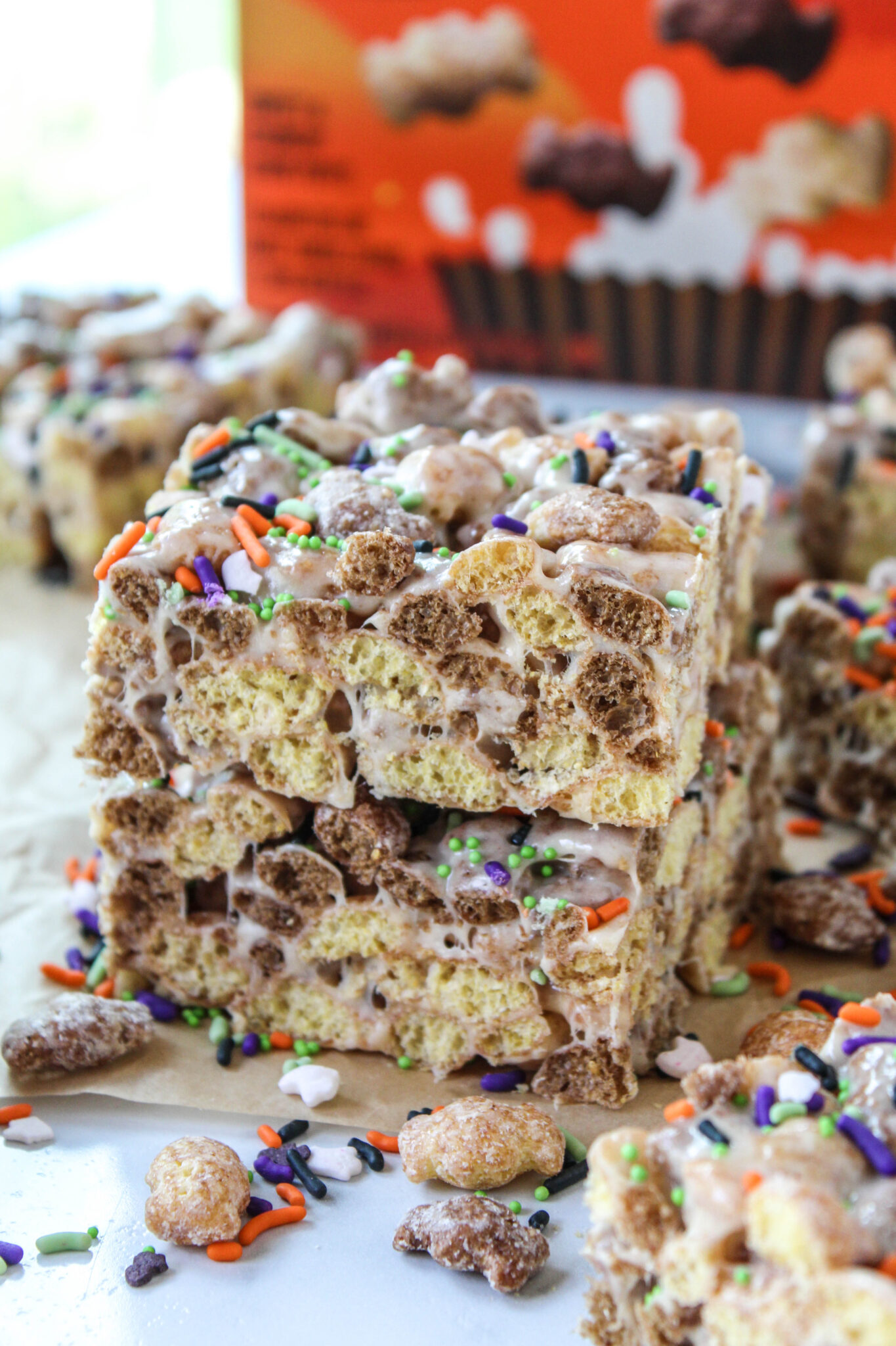 Reese's Puffs Cereal Bars for Halloween Baking You Happier