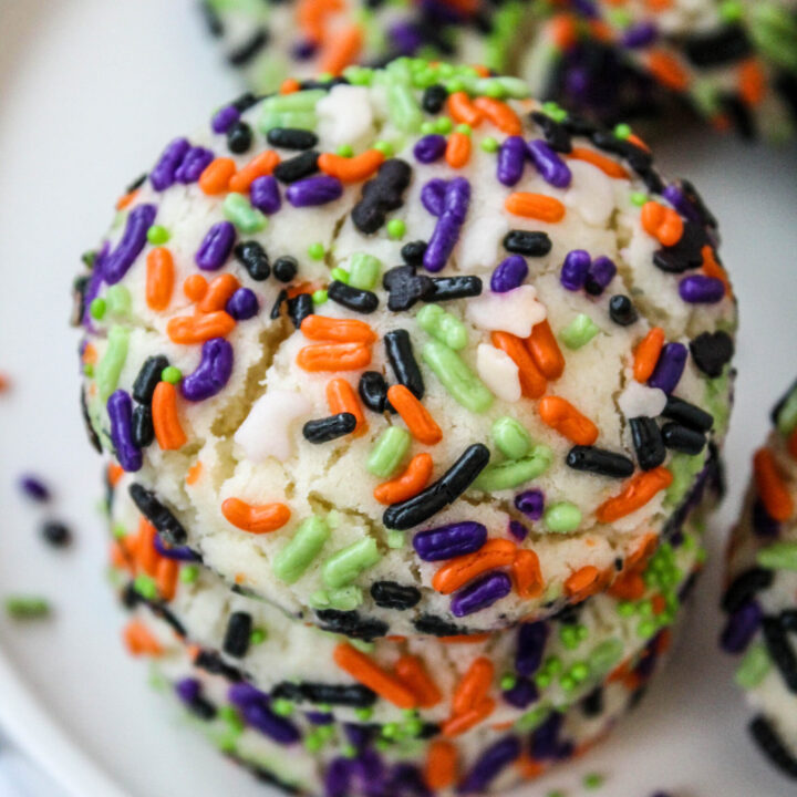Halloween Sprinkle Cake Mix Cookies
