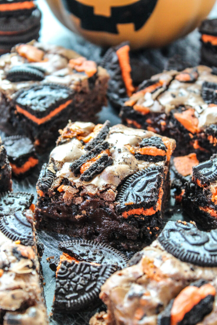 Halloween Oreo Brownies