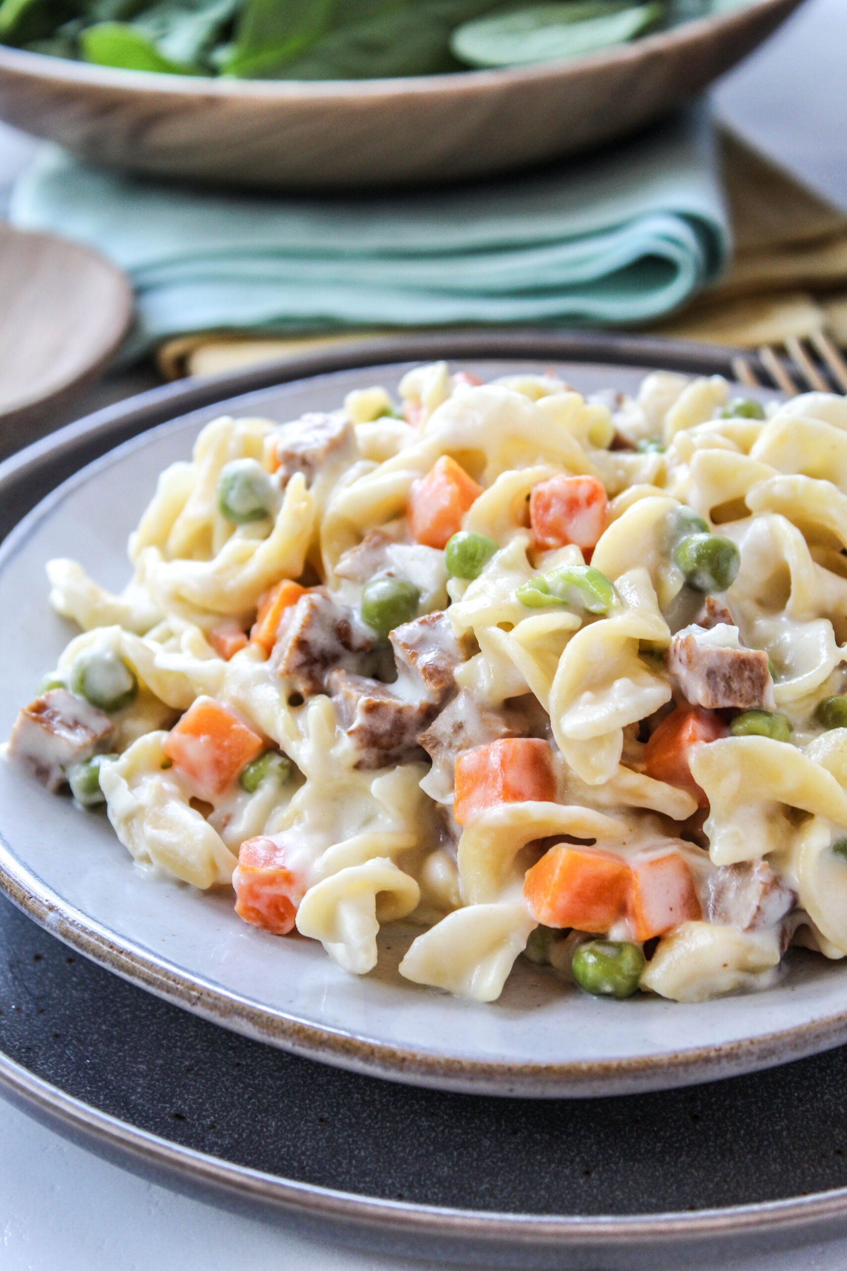 Vegetarian Chicken Pot Pie Noodle Skillet Baking You Happier